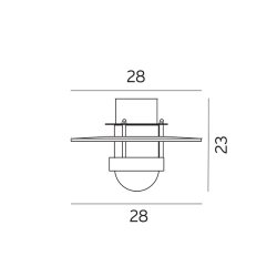 Bergen - Loftslampe - Galvaniseret - Norlys