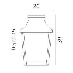 Chelsea - Vglampe 963 - Kobber - Norlys