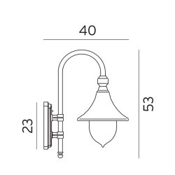 Firenze - Vglampe 800 - Sort - Norlys