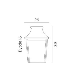 London - V&aelig;glampe 497 - Sort - Norlys