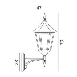 Modena Vglampe 380 - Hvid - Norlys