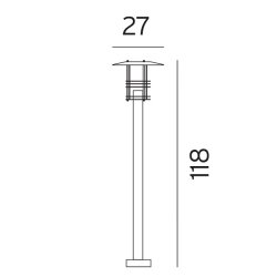 Stockholm Bedlampe - 285 - Sort - Norlys