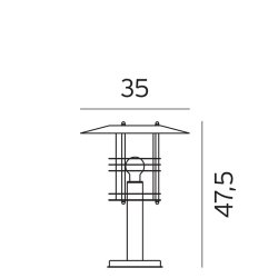Stockholm Stolpe/Bedlampe - 287 - Sort - Norlys