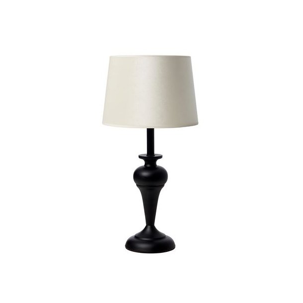 Silke Bordlampe Stor - OffWhite Velour Skrm - Nielsen Light 