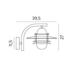 Oslo - Vglampe - Sort - Norlys