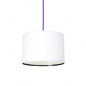 Paso Tri 35 pendel - Hvid med Lilla ledning - Dar