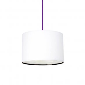 Paso Tri 25 pendel - Hvid med Lilla ledning - Dar