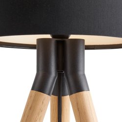 Paso Wood 25 Bordlampe Eg - Sort skrm - Dar