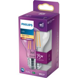 LED P�re - Classic 8,5W (75W) - Klar - Philips 