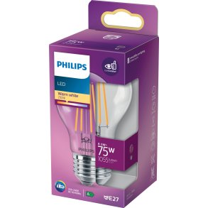 LED Pre - Classic 8,5W (75W) - Klar - Philips 