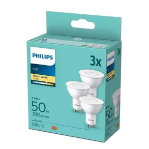 LED Pre - 4,7W (50W) - Gu10 - 3 PAK - Philips 