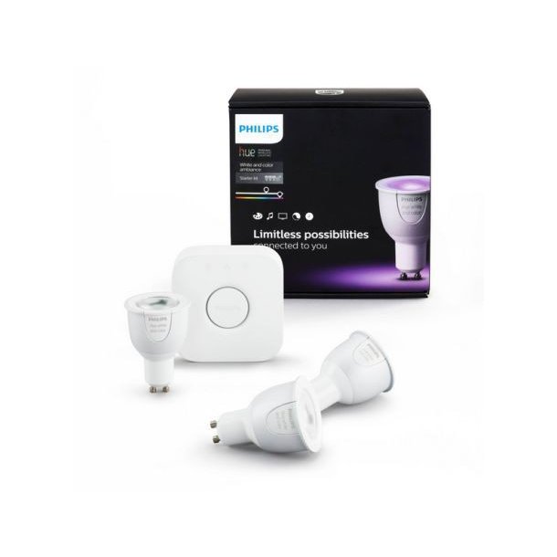 Philips Hue White And Color Ambiance - Gu10 - Starter Kit - Fuld Farve