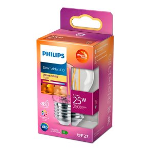 LED Kronepre E27 - 3,2W (25W) - Dmpbar - Warmglow - Philips