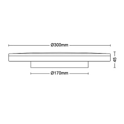 Ozziet Plafond - 18W - Hvid - 4000K - Dmpbar 3 Trin - Philips