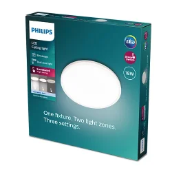 Ozziet Plafond - 18W - Hvid - 4000K - Dmpbar 3 Trin - Philips