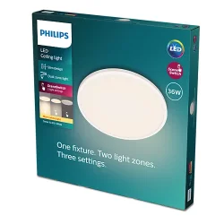 Ozziet Plafond - 36W - Hvid - 4000K - Dmpbar 3 Trin - Philips