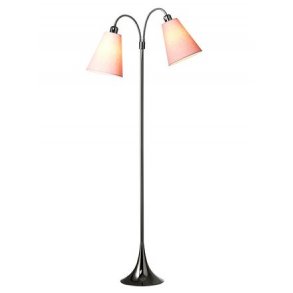 Fodgnger Gulvlampe - Sort Forkromet - Pink - Nielsen Light