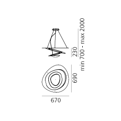 Pirce Mini - Pendel - Guld - LED - 3000K - Artemide