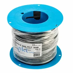 Plast ledning - Rund -  meter - U/Jord - Sort - GN