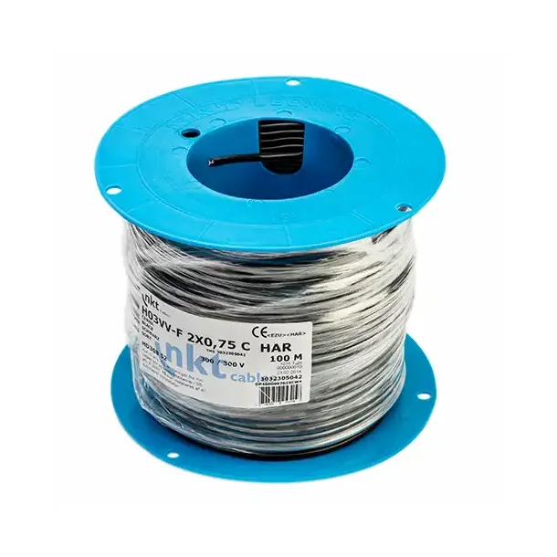 Plast ledning - Rund -  meter - U/Jord - Sort - GN