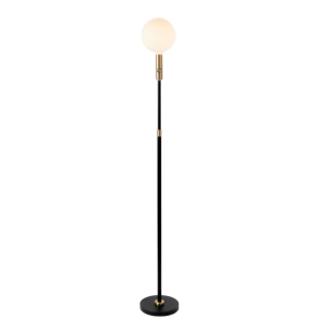 Gulvlampe - Poise - Justerbar - Sort - Messing - Tala
