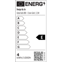 Globe Gold Crown - E27 - 3,5W LED - D�mpbar - 2700K - Design By Us