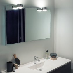 Puk Maxx Spejl Fix - LED - Krom - Top-Light