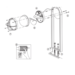 Mia Bedlampe stel - Uden lampe - Koksgr - GN