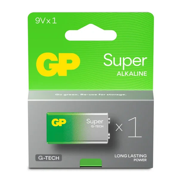 GP Super Alkaline - 9V/E - Batteri