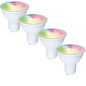 4 Pack - GU10(345lm) Smart Pre - 2700-6500+RGB - Dura