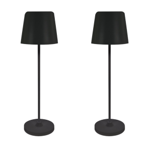 Genopladelig Bordlampe - Toga - LED - Sort - Strhm - 2 Styk