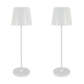 Genopladelig Bordlampe - Toga - LED - Hvid - Strhm - 2 Styk