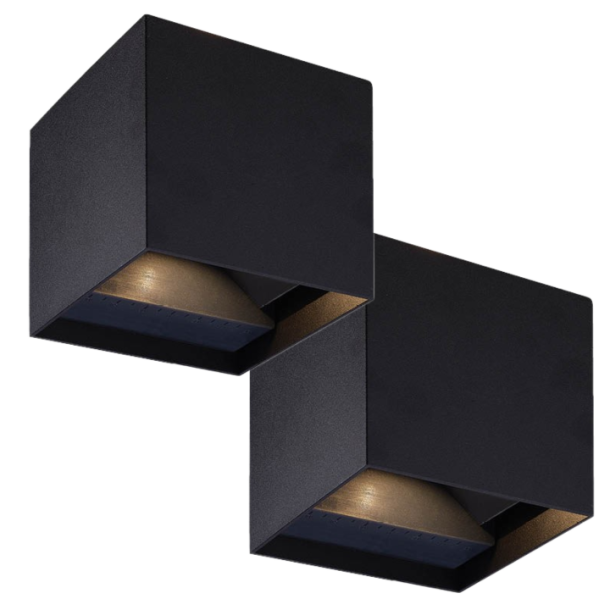 Funkis 12 Kube LED - ude / Inde Vglampe - Raxon - 2 Styk