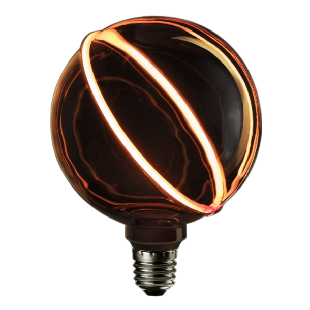 O-LED Globe Pre - Nero - Diagonal - E27 - 4w (25lm) - 1800K - Unison