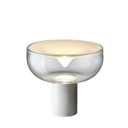 Aella Mini T 30 Bordlampe - Transparent / Mat Hvid - 2700K - Leucos