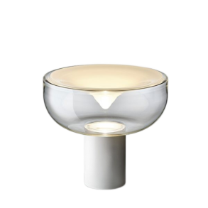 Aella Mini T 30 Bordlampe - Transparent / Mat Hvid - 3000K - Leucos