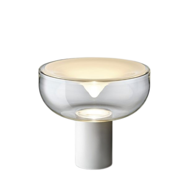 Aella Mini T 30 Bordlampe - Transparent / Mat Hvid - 3000K - Leucos