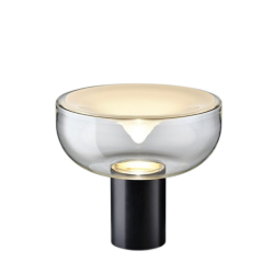 Aella Mini T 30 Bordlampe - Transparent / Sort - 2700K - Leucos