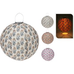 Solcellelampe - Kugle - Stof - 30 - Beige - Koopman