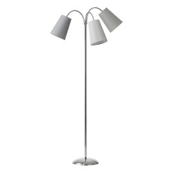 Salsa Gulvlampe - Krom inkl. Lysegrn/Mrkegr/Grngr skrm - Nielsen Light