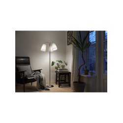 Salsa Gulvlampe - Krom inkl. Lysegrn/Mrkegr/Grngr skrm - Nielsen Light