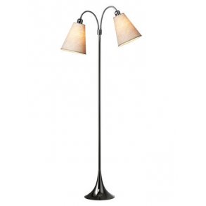 Fodgnger Gulvlampe - Sort Forkromet - Sand - Nielsen Light