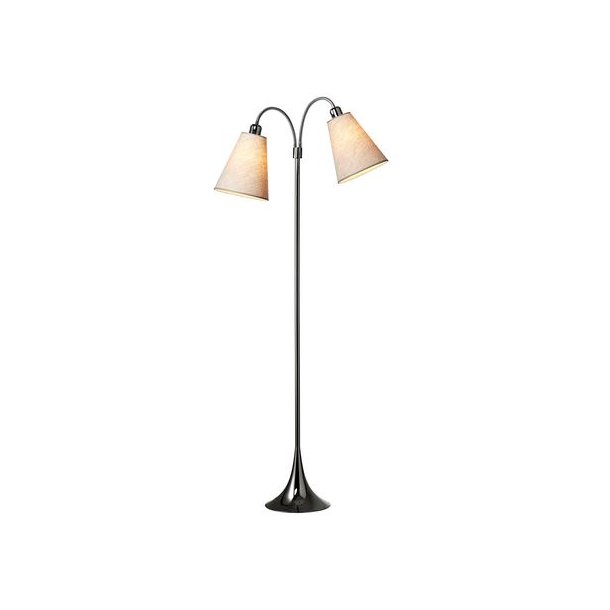 Fodgnger Gulvlampe - Sort Forkromet - Sand - Nielsen Light