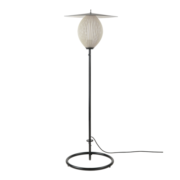Satellite Gulvlampe - Creme Hvid/Sort - Udendrs - Gubi