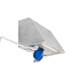 Ski - LED v&aelig;glampe med stikkontakt - Galvaniseret - Norlys