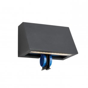 Ski - LED væglampe med stikkontakt - Sort - Norlys