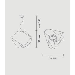 Gemmy Pendel Prisme amber - SLAMP