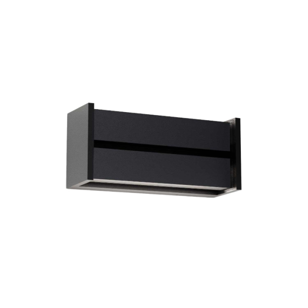 Slat - Dobbelt Udendrs Vglampe - Sort - IP44.de