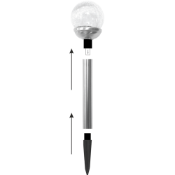 Solar lamper - Krystal kugler - Veli-Line - 3 Pak.