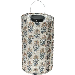 Solcellelampe - Lanterne - Stof - Beige - Koopman
